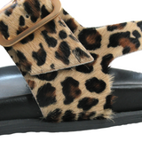 Gala: Leopard Two Bar Back Strap Sandals