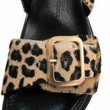 Gala: Leopard Two Bar Back Strap Sandals