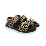 Gala: Leopard Two Bar Back Strap Sandals