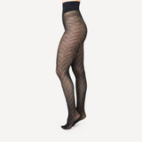 Ina Pointelle Tights: Black