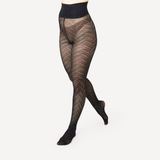 Ina Pointelle Tights: Black