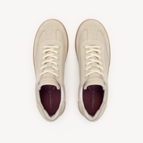 Isla: Beige Leather & Suede Trainers