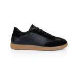 Isla: Black Leather & Suede Trainers
