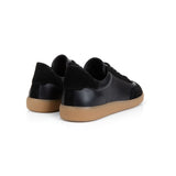 Isla: Black Leather & Suede Trainers
