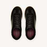 Isla: Black Leather & Suede Trainers