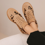 Isla: Leopard Print & Suede Trainers