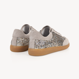 Isla: Multi Silver Glitter & Suede Trainers
