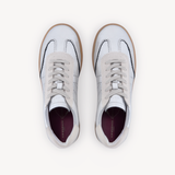 Isla: Silver Metallic & Suede Trainers