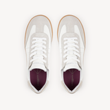Isla: Off White, Silver & Gold Leather & Suede Trainers