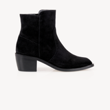 Joanie: Black Suede Ankle Boots