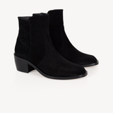Joanie: Black Suede Ankle Boots - Coming Soon