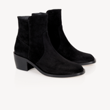 Joanie: Black Suede Ankle Boots