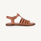 Kaia: Tan Leather Gladiator Sandals