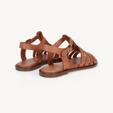 Kaia: Tan Leather Gladiator Sandals