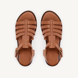 Kaia: Tan Leather Gladiator Sandals