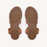 Kaia: Tan Leather Gladiator Sandals