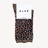 Kira Socks: Leopard Brown