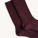 Lana Boot Socks: Burgundy