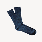 Lana Boot Socks: Navy