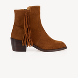 Lily: Tan Suede Fringe Ankle Boots - Coming Soon