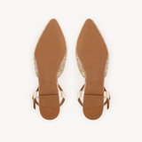 Loulou: Gold Glitter Pointed Flats
