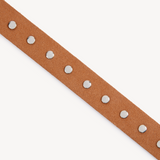 Nola: Tan Suede Studded Skinny Belt