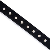Nola: Black Suede Studded Skinny Belt