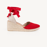 Paloma: Red Espadrille Wedges