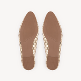 Poppy: Gold Leather Woven Ballerinas