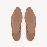 Poppy: Tan Leather Woven Ballerinas