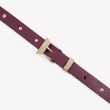 Rivoli: Burgundy Leather Studded Belt