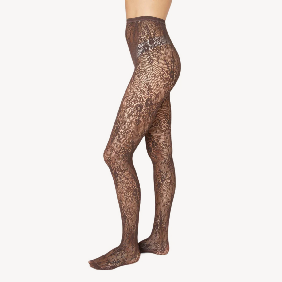 Rosa Lace Tights Dark