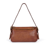 Silvia: Tan Studded Leather Cross Body Bag