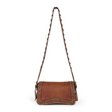 Silvia: Tan Studded Leather Cross Body Bag