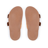 Talia: Tan Suede Two Bar Sandals