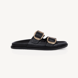 Talia: Black Two Bar Sandals