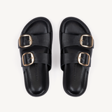 Talia: Black Two Bar Sandals