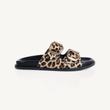 Talia: Leopard Two Bar Sandals