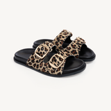 Talia: Leopard Two Bar Sandals