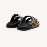 Talia: Leopard Two Bar Sandals