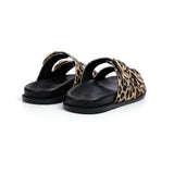 Talia: Leopard Two Bar Sandals