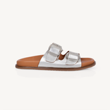 Talia: Silver Two Bar Sandals