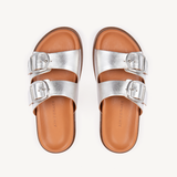 Talia: Silver Two Bar Sandals
