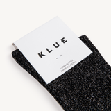 Tindra Glitter Socks: Black