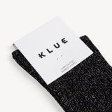 Tindra Glitter Socks: Black