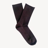 Tindra Glitter Socks: Brown