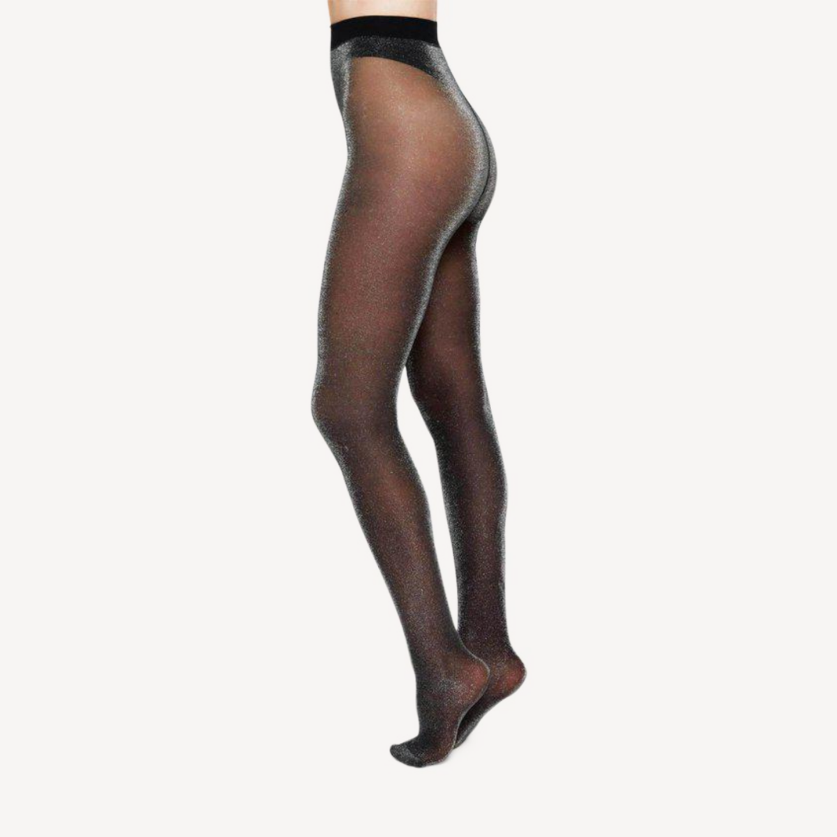 Tora Shimmery Tights: Black