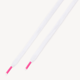 Trainer Laces: White & Neon Pink