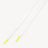 Trainer Laces: White & Neon Yellow
