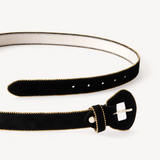 Truli: Black Suede Belt